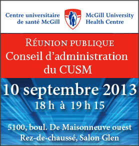 Conseil d’administration du CUSM – Réunion publique