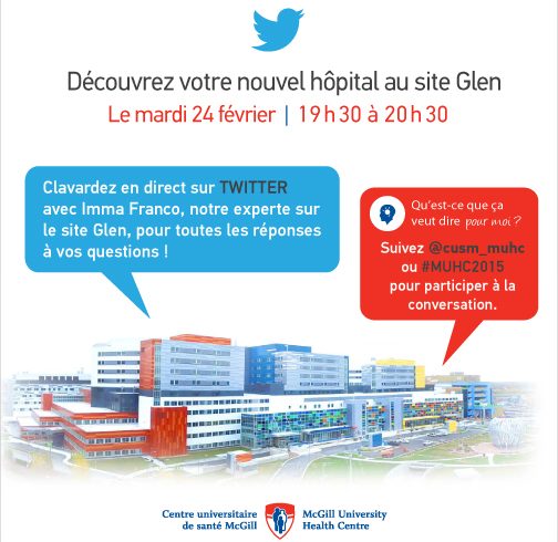 En direct sur Twitter : Découvrez votre nouvel hôpital au site Glen