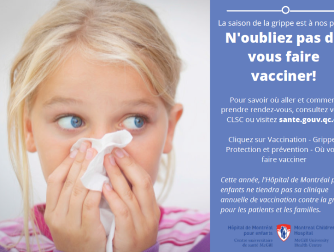 Flu vaccines for patients and families